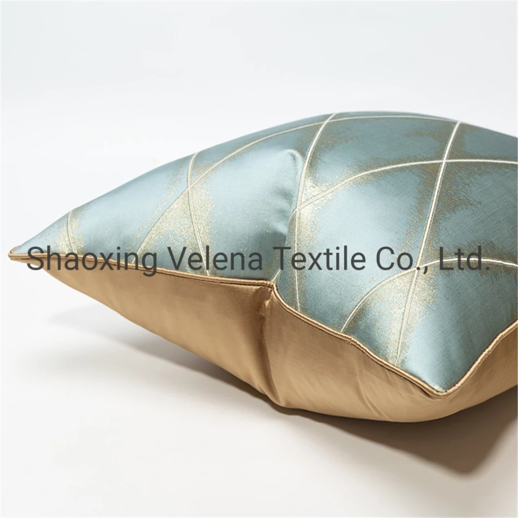 Light Luxury Yarn-Dyed Jacquard Diamond Striped Sofa Pillow New Style Hotel Chair Back Cushion Fabric