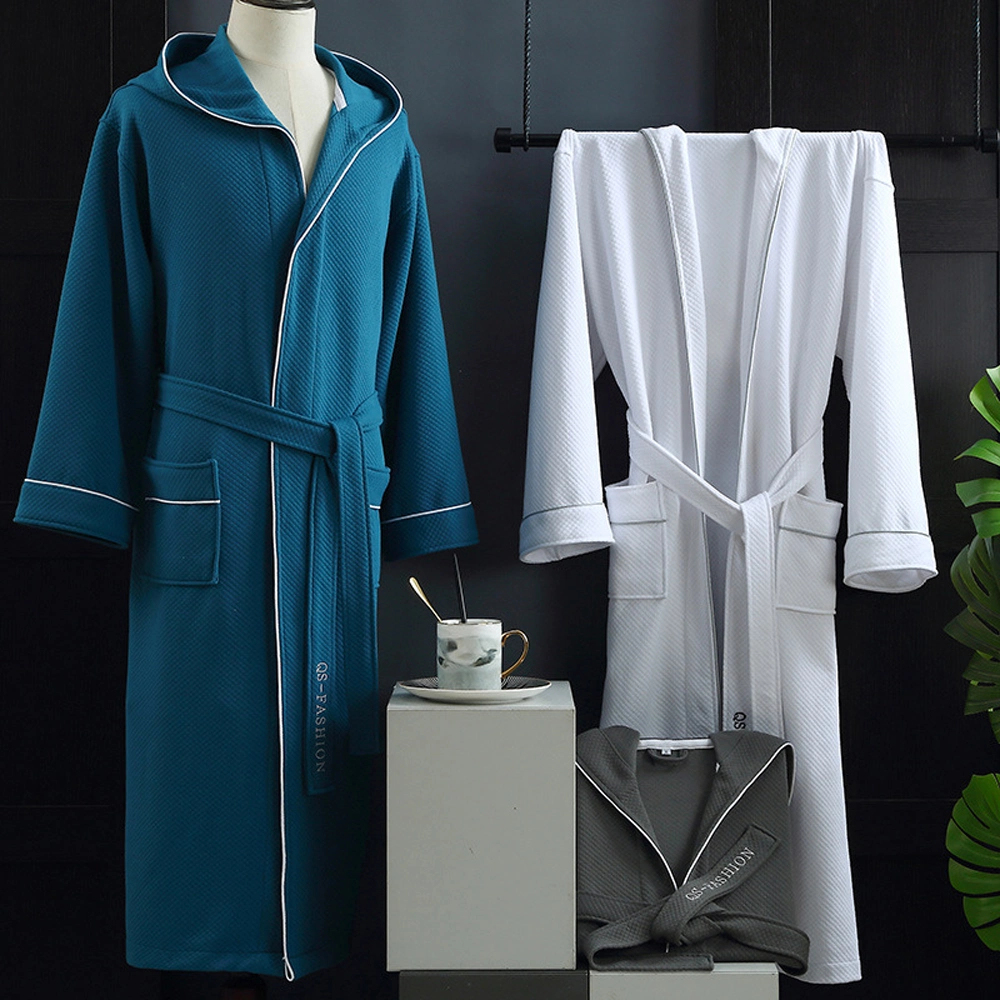 Custom 100% Cotton SPA Bath Robe Hotel Luxury Bathrobes for Men and Women