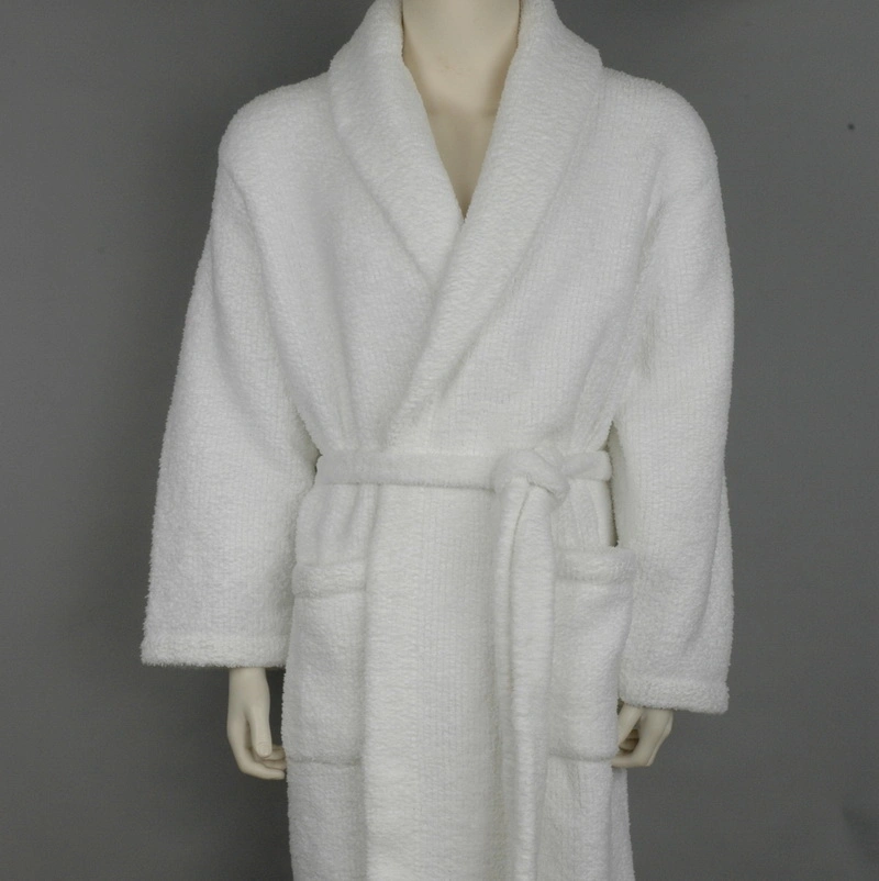 Luxury Heavy Weight 100% Polyester Chenille Fabric SPA Bathrobe