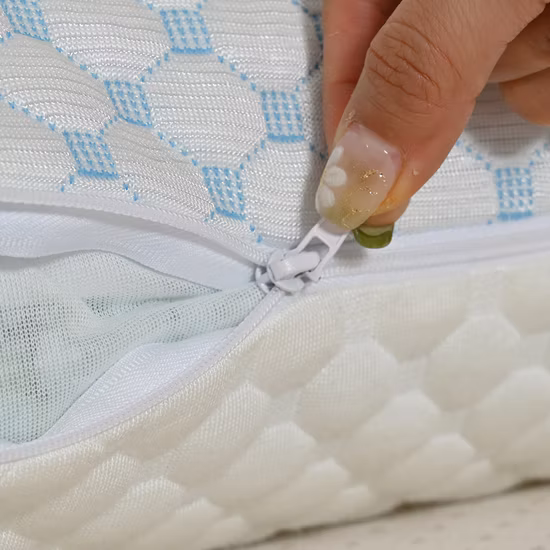 Горячая продажа Amazon, крутая гелевая ледяная шелковая подушка из измельченной пены с эффектом памяти двойного размера